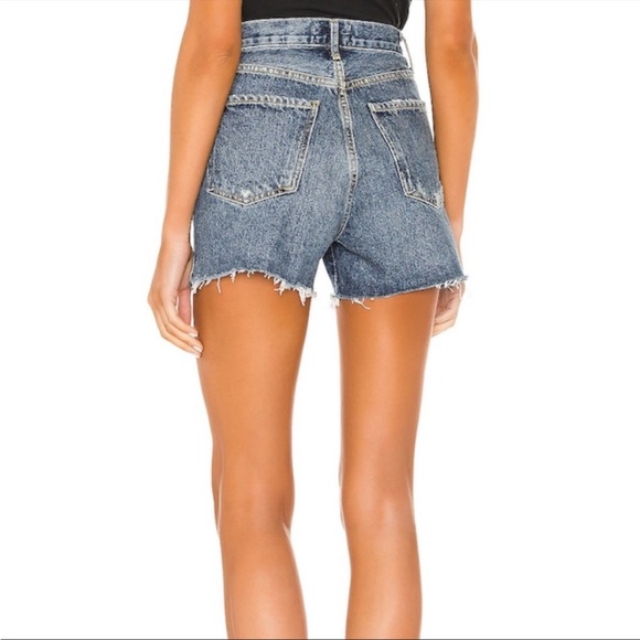 Agolde Dee Super High-Rise Denim Shorts in color precision, size 26 - Picture 3 of 8